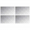 Stopień Prostokątny 4 pcs Srebrny 70 x 40 cm Aluminium