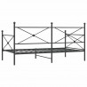 Łóżko dzienne bez materaca czarne 100x190 cm stalowe