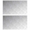 Stopień Prostokątny 2 pcs Srebrny 70 x 40 cm Aluminium