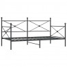 Łóżko dzienne bez materaca czarne 100x200 cm stalowe