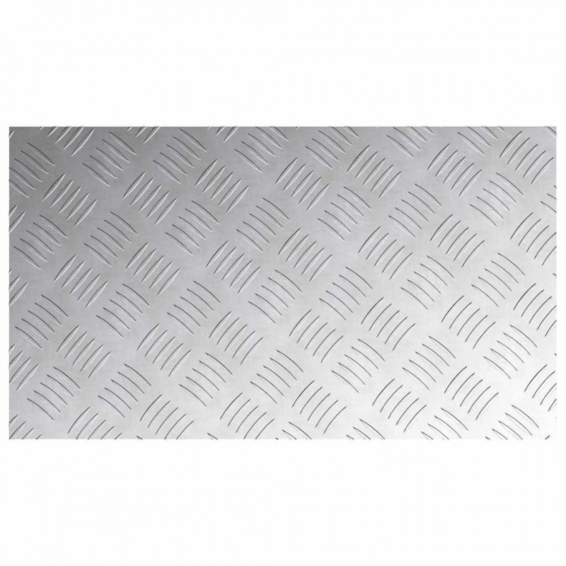Stopień Prostokątny 2 pcs Srebrny 70 x 40 cm Aluminium