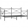 Łóżko dzienne bez materaca czarne 107x203 cm stalowe