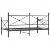 Łóżko dzienne bez materaca czarne 107x203 cm stalowe