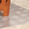Stopień Prostokątny 2 pcs Srebrny 80 x 40 cm Aluminium