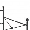 Łóżko dzienne bez materaca czarne 107x203 cm stalowe