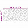 Stopień Prostokątny 2 pcs Srebrny 80 x 40 cm Aluminium