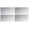 Stopień Prostokątny 4 pcs Srebrny 80 x 40 cm Aluminium