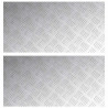 Stopień Prostokątny 2 pcs Srebrny 80 x 40 cm Aluminium