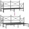 Łóżko dzienne z wysuwanym pojemnikiem bez materaca czarne stal