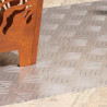 Stopień Prostokątny 4 pcs Srebrny 80 x 40 cm Aluminium