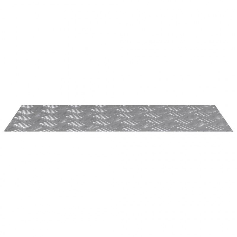 Stopień Prostokątny 4 pcs Srebrny 80 x 40 cm Aluminium