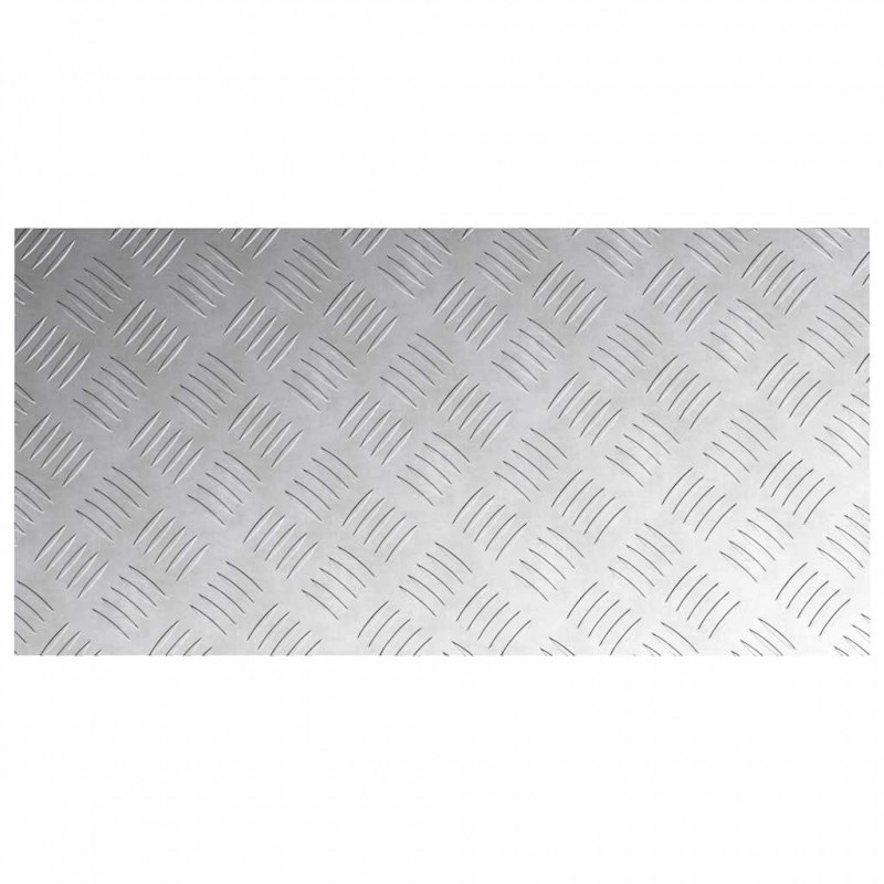 Stopień Prostokątny 4 pcs Srebrny 80 x 40 cm Aluminium