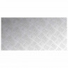 Stopień Prostokątny 4 pcs Srebrny 80 x 40 cm Aluminium