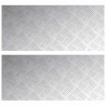 Stopień Prostokątny 2 pcs Srebrny 90 x 40 cm Aluminium