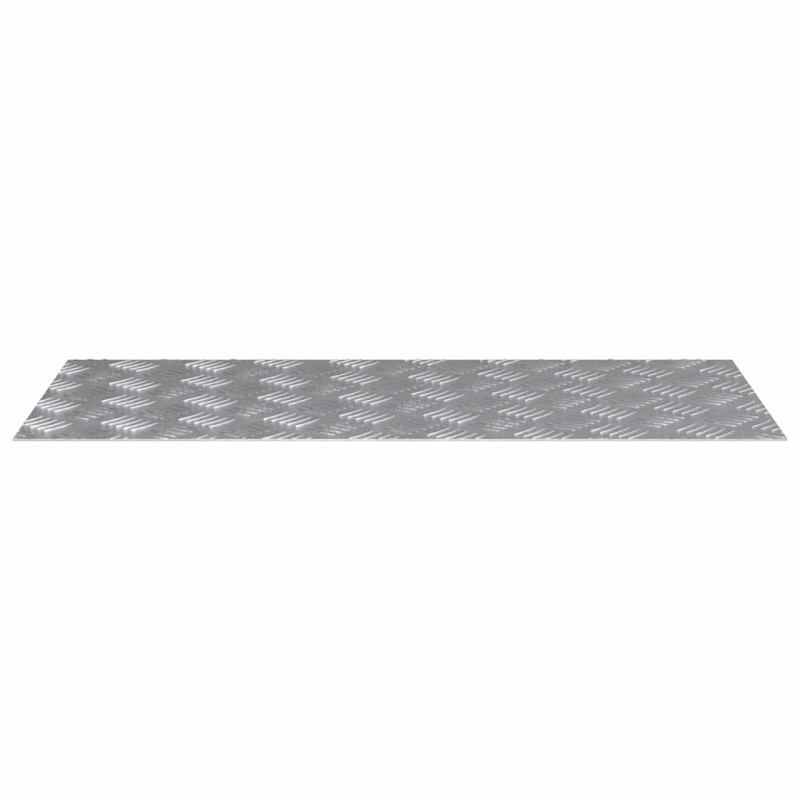 Stopień Prostokątny 2 pcs Srebrny 90 x 40 cm Aluminium