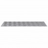 Stopień Prostokątny 4 pcs Srebrny 90 x 40 cm Aluminium