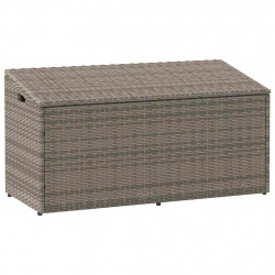 Skrzynia ogrodowa, szara, 110x50x58 cm, polirattan