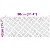 Stopień Prostokątny 4 pcs Srebrny 90 x 40 cm Aluminium