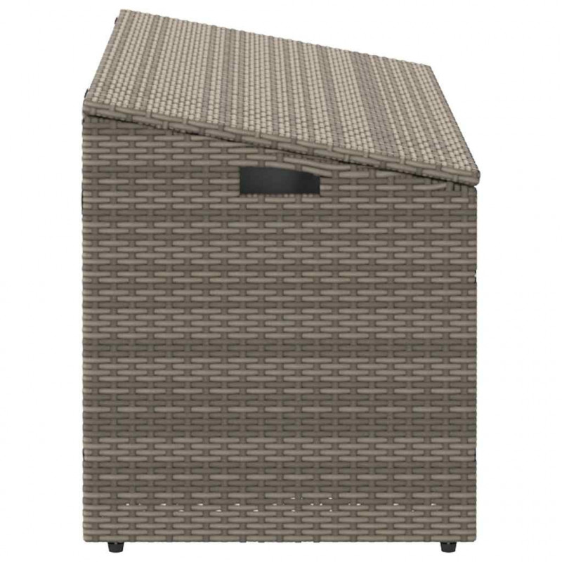 Skrzynia ogrodowa, szara, 110x50x58 cm, polirattan