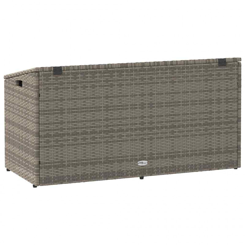 Skrzynia ogrodowa, szara, 110x50x58 cm, polirattan