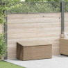 Skrzynia ogrodowa beżowa 110x50x58 cm polirattan