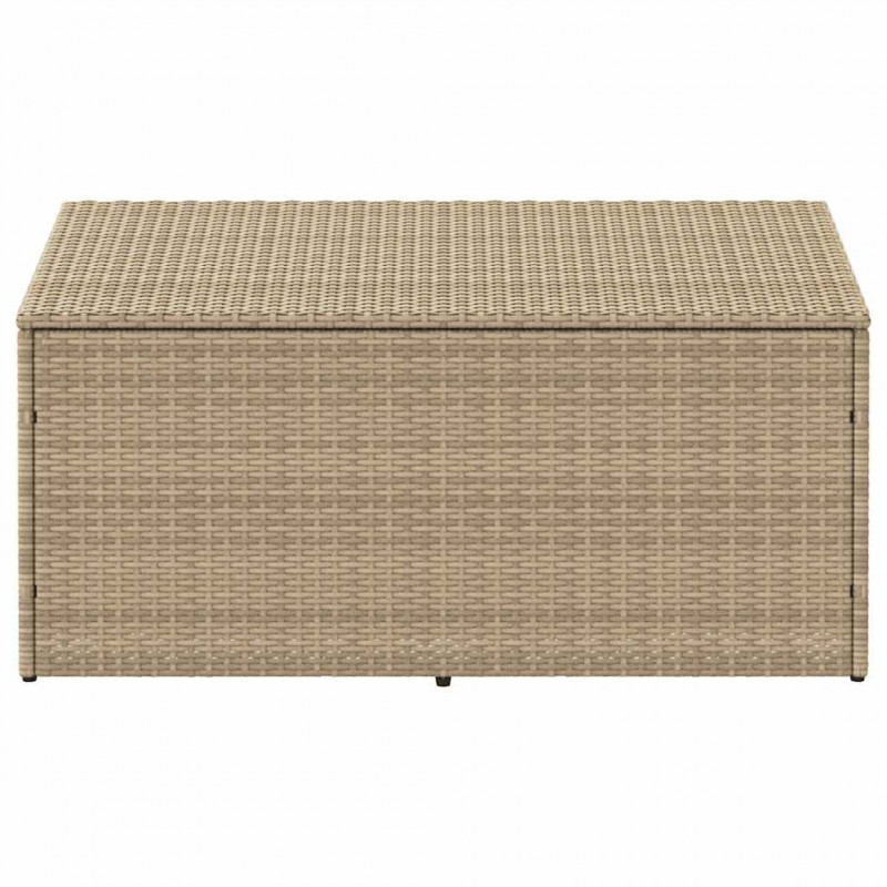 Skrzynia ogrodowa beżowa 110x50x58 cm polirattan