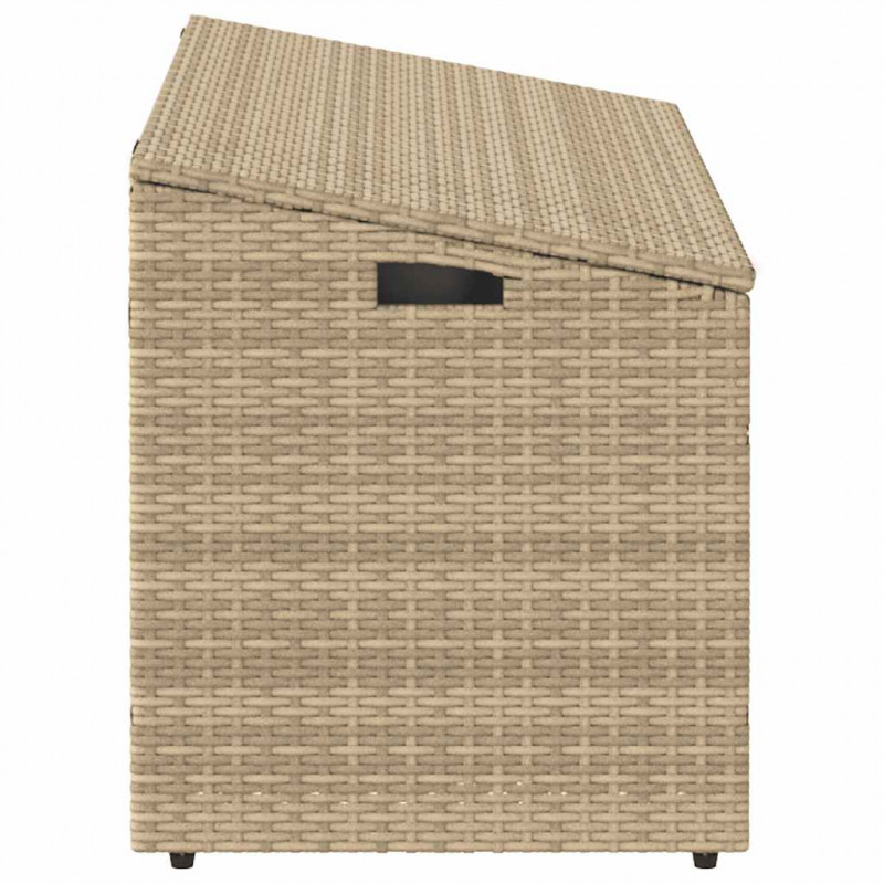 Skrzynia ogrodowa beżowa 110x50x58 cm polirattan
