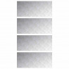 Stopień Prostokątny 4 pcs Srebrny 90 x 40 cm Aluminium