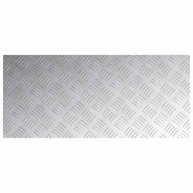 Stopień Prostokątny 4 pcs Srebrny 90 x 40 cm Aluminium