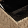 Skrzynia ogrodowa beżowa 110x50x58 cm polirattan