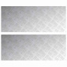Stopień Prostokątny 2 pcs Srebrny 100 x 40 cm Aluminium