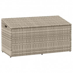 Skrzynia ogrodowa jasnoszara 110x50x58 cm polirattan