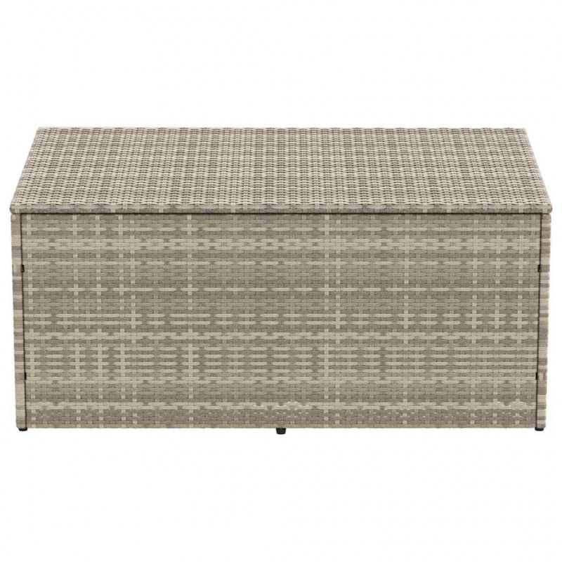 Skrzynia ogrodowa jasnoszara 110x50x58 cm polirattan
