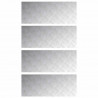 Stopień Prostokątny 4 pcs Srebrny 100 x 40 cm Aluminium