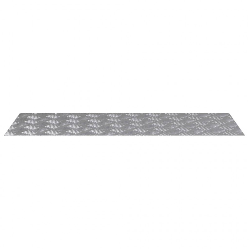 Stopień Prostokątny 2 pcs Srebrny 100 x 40 cm Aluminium