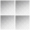 Stopień Kwadrat 4 pcs Srebrny 50 x 50 cm Aluminium