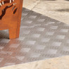 Stopień Kwadrat 4 pcs Srebrny 50 x 50 cm Aluminium