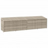 Skrzynia ogrodowa jasnoszara 220x50x58 cm polirattan