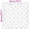 Stopień Kwadrat 4 pcs Srebrny 50 x 50 cm Aluminium