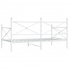 Łóżko dzienne bez materaca białe 100x200 cm stalowe