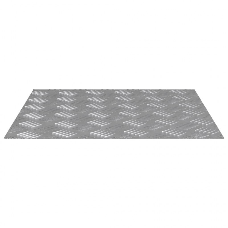 Stopień Kwadrat 2 pcs Srebrny 50 x 50 cm Aluminium