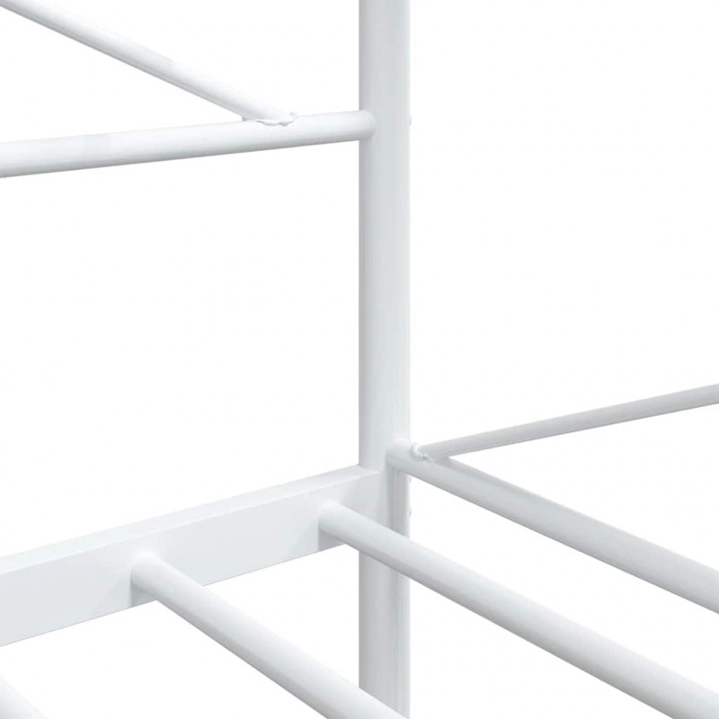 Łóżko dzienne bez materaca białe 100x200 cm stalowe