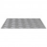 Stopień Kwadrat 4 pcs Srebrny 50 x 50 cm Aluminium