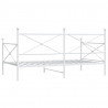 Łóżko dzienne bez materaca białe 107x203 cm stalowe