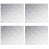 Stopień Prostokątny 4 pcs Srebrny 60 x 50 cm Aluminium