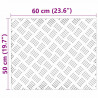 Stopień Prostokątny 4 pcs Srebrny 60 x 50 cm Aluminium