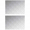 Stopień Prostokątny 2 pcs Srebrny 70 x 50 cm Aluminium