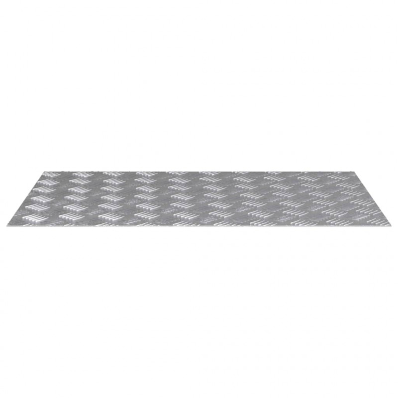 Stopień Prostokątny 2 pcs Srebrny 80 x 50 cm Aluminium