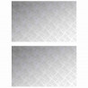 Stopień Prostokątny 2 pcs Srebrny 80 x 50 cm Aluminium