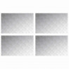 Stopień Prostokątny 4 pcs Srebrny 80 x 50 cm Aluminium